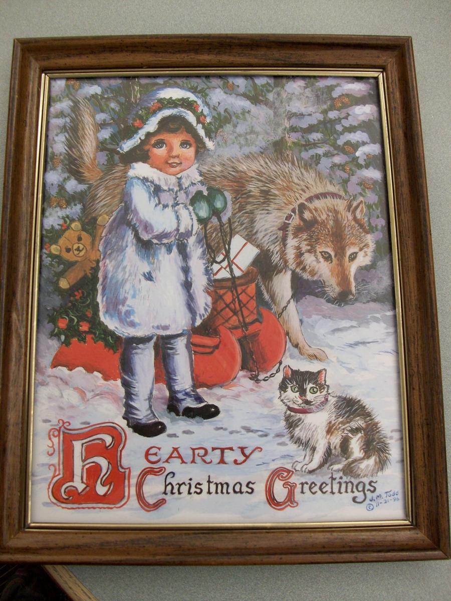 Hearty Chirstmas Greetings print from The Rusty Plow, Joe Todd.